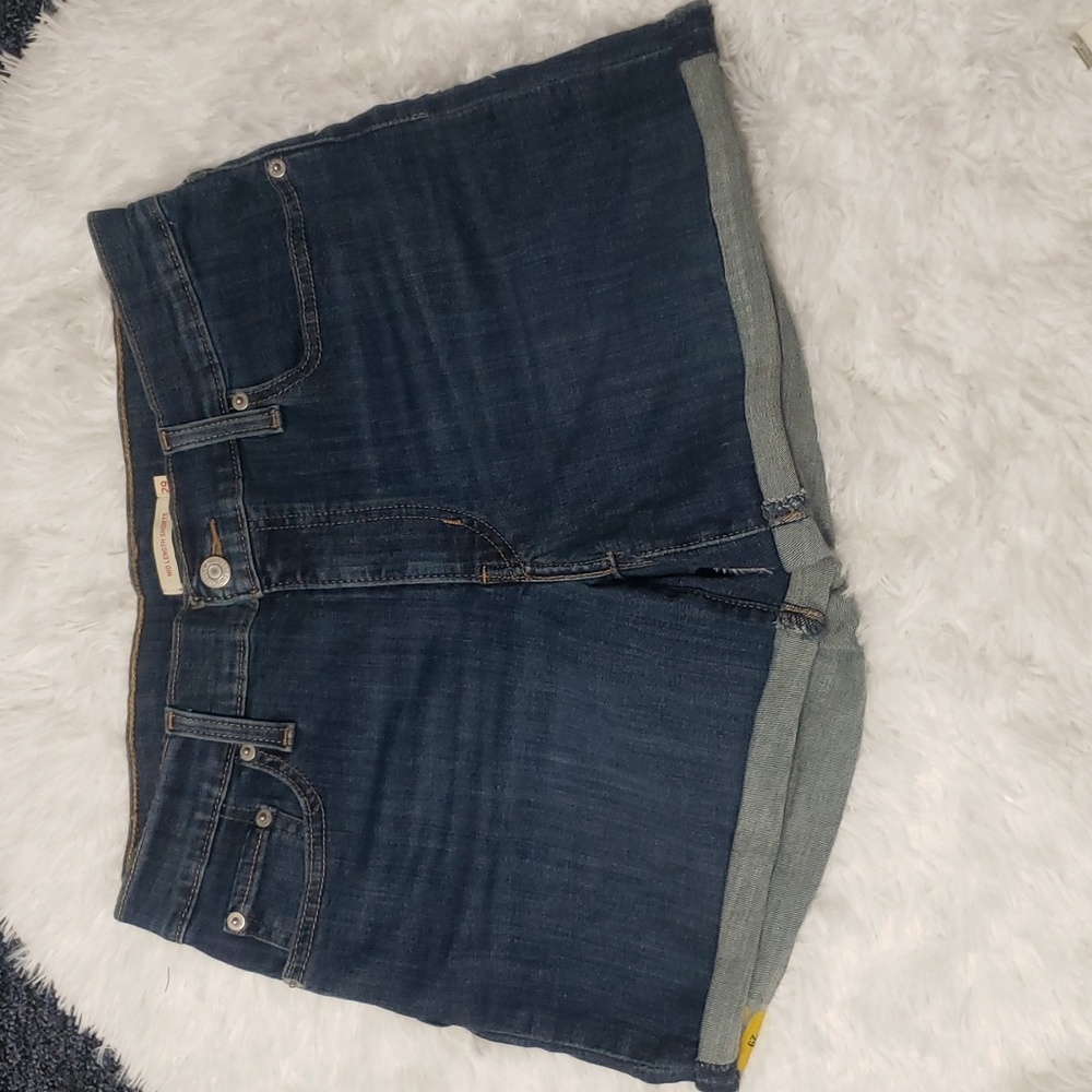 [NEW] Levi's Blue Mid Length Cuffed Shorts